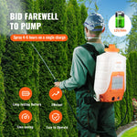 SucceBuy Battery Powered Backpack Sprayer Adjustable Pressure 4 Gallon Tank with 8/ 6 Nozzles 2 Wands for Weeding Spraying Cleaning