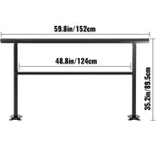 Bild in Galerie-Viewer laden, Amocart Outdoor Handrail 165LBS Load Aluminum  36 x 35\" Outdoor Stair Railing  Handrail Fits 2-3 Steps with Screw K for Home
