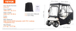 Amocart Golf Cart Enclosure 420D Polyester Driving Enclosure with 4-Sided Transparent Windows 4 Passenger Club Car Cover