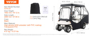Charger l'image dans la visionneuse de galerie, Amocart Golf Cart Enclosure 420D Polyester Driving Enclosure with 4-Sided Transparent Windows 4 Passenger Club Car Cover

