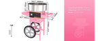 Amocart Electric Cotton Candy Machine with Cart 1000W Commercial Floss Maker with Stainless Steel Bowl Sugar Scoop and Drawer
