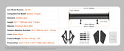 Charger l'image dans la visionneuse de galerie, Amocart GT Wing Car Spoiler 53.1 inch Universal Spoiler with Double Deck Car Rear Spoiler Wing, Racing Spoiler BGW/JDM Drift
