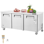 Charger l'image dans la visionneuse de galerie, Amocart 72" Commercial Refrigerator Sandwich &amp; Salad Prep Table 20Cu.Ft Food Prep Frost Free Refrigerator for Restaurant Bar
