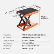 Charger l'image dans la visionneuse de galerie, Amocart 1100 LBS Motorcycle Lift Motorcycle Scissor Lift Jack with Wide Deck &amp; Safety Pin Steel Scissor Jack Fit for Motorcycle
