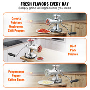 Bild in Galerie-Viewer laden, Amocart Manual Meat Grinder 304 Stainless Steel Hand Meat Grinder with Suction Cup&amp;Steel Table Clamp Meat Mincer Sausage Maker
