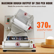 Load image into Gallery viewer, Amocart Pizza Dough Roller Sheeter Stainless Steel Adjustable Thickness Dough Machine for Pasta Maker Equipment
