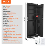 Bild in Galerie-Viewer laden, Amocart Tall Wall Safe 3/4-Tier Hidden Wall Safe w/ Keypad Q235 Cold-Rolled Steel In Wall Safe for Money Jewelry Passport Home
