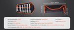 Amocart Flex-Head Ratcheting Wrench Set 8PCs Combination Wrench Set Roll-up Pouch Cr-V Steel Flexible Ratcheting Wrench Set