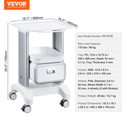 Load image into Gallery viewer, for Lab Clinic Hospital Salon Amocart 2/3/4/5 Tiers Lab Carts Lab Utility Cart Mobile Medical W/ ABS Material Rolling Cart
