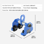 SucceBuy 0.5/1/2T Manual Push Beam Trolley with Dual Wheels Adjustable Width 2.5-5.5in Garage Hoist for Straight Curved I Beam