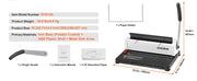 Charger l'image dans la visionneuse de galerie, Amocart Coil Spiral Binding Machine Manual Book Maker 34-Holes Binding 120 Sheets Punch Binder Adjustable Coil Binding Spines
