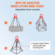 Charger l'image dans la visionneuse de galerie, Amocart Chain Sling 5/16in X 5 Ft Lifting Chains with Hooks G80 Engine Chain Hoist Lifts Lifting Sling Chains for Engine Hoist
