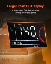 Charger l'image dans la visionneuse de galerie, Amocart TIG Welder 205A 2in1 Welding Machine Lift TIG/MMA Stick Electric Welder Machine with IGBT Inverter Hot Start Arc Force
