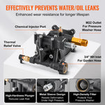 SucceBuy Pressure Washer Pump 3/4" Shaft Horizontal 3500 PSI 2.5GPM with 5 Nozzles Compatible with Simpson Troy-Bilt Generac