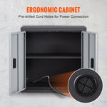 Amocart Foldable Wall Cabinet Metal Garage Locker Mounted Tool Chest Adjustable Shelf Magnetic Door for Warehouse Office Home