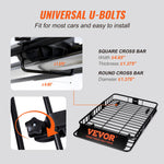 SucceBuy Roof Rack Cargo Basket 46"x 36" x 4.5"/64" x 39" x 6" Rooftop Cargo Carrier Heavy-duty 200 LBS Capacity Universal Roof