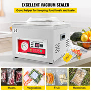 Bild in Galerie-Viewer laden, Amocart Food Vacuum Packing Machine DZ-260A Commercial Chamber Vacuum Sealer Kitchen Meat Packaging Food Saver Sealing Machine

