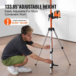 Amocart Laser Level Tripod 1/4"-20 & 5/8"-11 Thread Mount 40.94-133.85in Height Adjustment with Level Bubble & Heavy-duty Stand