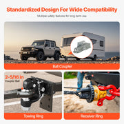 Bild in Galerie-Viewer laden, Amocart 20000/30000Lbs Pintle Hook Trailer Receiver Hooks Combination 2-5/16in Hitch Ball fits 2.5-3in Lunette Ring for Truck
