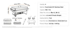 Amocart 8QT Rectangle Chafing Dish 2/4/6 Packs w/ Full Size Pans Buffet Catering Warmer Server Folding Stand Fuel Holder Tray