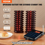 Amocart Restaurant Pager System Wireless Long Range Lineup Waiting Queue Signal Guest Customer Calling Beepers for Food Truck