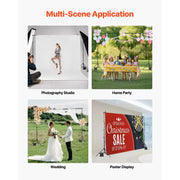 Load image into Gallery viewer, Amocart Backdrop Stand Adjustable Photo Backdrop Kit Heavy Duty Projector Screen Stand for Wedding Photo Video Studio Party
