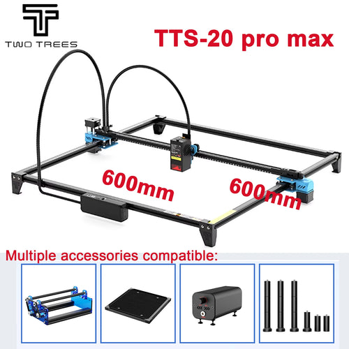 Twotrees TTS-20 Max Metal 20W Laser Engraving Machine 600x600mm Laser Cutting Machine For Cutting MDF Acrylic cnc laser engraver