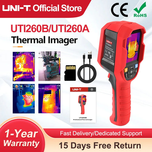 UNI-T UTI260B UTI260A Thermal Imaging Camera 256X192 Pixels Thermal Imager UTI260B+ PCB Circuit Floor Heating Tube Testing