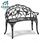 Amocart Outdoor  Wooden Metal Garden for Outdoors 480 lbs Load Capacity Bench Outdoor Garden Park