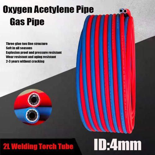 2L Welding Tool Pipe Welding Torch 4mm High-Pressure Oxygen Pipe Gas Pipe Anti Freezing Rubber Pipe Gas Pipe Connecting Hose