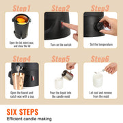 Load image into Gallery viewer, 6.5L 10L Wax Melter for Candle Making Large Electric Wax Melting Pot Easy Pour Spout 9-Level Temperature Control
