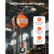 Bild in Galerie-Viewer laden, Amocart Hand Chain Hoist Manual Chain Block with Upgrade G80 Galvanized Chain 10 ft/20ft Lifting Height Pulley Hoist for Garage

