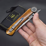 VG10 Damascus Steel Camphor Wood Handle Folding Knife With Back Clip Outdoor Camping Fishing Portable Tools Collecting Gifts EDC
