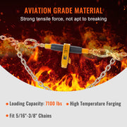 Bild in Galerie-Viewer laden, Amocart Heavy Ratchet Chain Binder Tie Down Hauling Load Strap with Detachable Hook Antiskid Handle for Flatbed Truck Trailer
