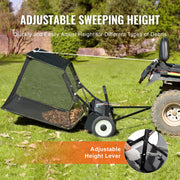 Bild in Galerie-Viewer laden, Amocart 52-inch Lawn Sweeper Tow Behind 26cu.ft. Large Pull Behind Heavy Duty Leaf Grass Collector for Picking Up Debris Grass
