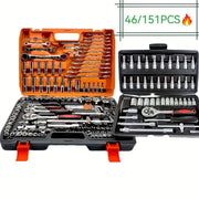 Load image into Gallery viewer, 150/46pcs Socket Tool Set, Automotive &amp; Motorcycle Repair Tool Kit - Durable Chrome Vanadium Steel, Includes Ratchet Wrenches
