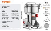 Bild in Galerie-Viewer laden, Amocart 150-2500g Electric Grain Mill Grinder Commercial Swing Spice Grinders for Dry Herbs Grains Spices Cereals Coffee Corn
