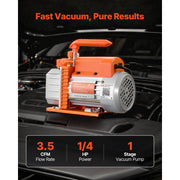 Charger l'image dans la visionneuse de galerie, Amocart 3.5CFM 180W 1 Stage or 5CFM 375W / 7CFM 550W 2 Stage HVAC Rotary Vane AC Vacuum Pump, for R134a R22 R410a Systems Use
