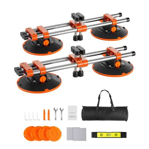 Amocart 2PCS Manual Seamless Stone Seam Setter with 6in Vacuum Suction Cups Marble Stone Splicing Installation Tool for Tile