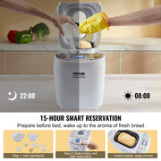 Charger l'image dans la visionneuse de galerie, Amocart 2/3 LB Bread Maker 15-in-1 Dough Machine Nonstick Ceramic Pan Automatic Bread maker with Gluten Free Setting
