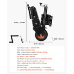 Amocart 500lbs Tongue Boat Trailer Dolly 13-23.2in Height Adjustable Manual or Electric Wrench Drive RVs Mover for Cargo Moving