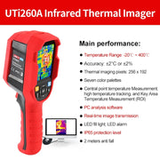 Load image into Gallery viewer, UNI-T UTI260B UTI260A Thermal Imaging Camera 256X192 Pixels Thermal Imager UTI260B+ PCB Circuit Floor Heating Tube Testing
