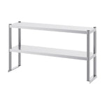 Amocart Stainless Steel kitchen worktable Overshelf with Height Adjustable Overshelf Prep Work Table for Kitchen Restaurant