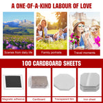 50mm Square Photo Magnet Maker Machine with 100 Sets Materials DIY Fridge Maker Magnet Press Kit for Crafting Home Use Business