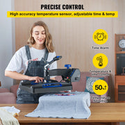 Bild in Galerie-Viewer laden, Amocart Heat Press Machine 12 x 15 /15x15 Inches Fast Heating 360 Swing Away Digital Sublimation T-shirt Vinyl Transfer Printer
