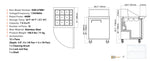 Amocart 28" Commercial Refrigerator Sandwich & Salad Prep Table 7.4 Cu. Ft Stainless Steel Refrigerated Food Prep Station