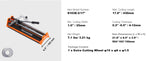 Amocart Manual Tile Cutter Laser Positioning Single Rails W/ Supporting Feet Professional Push Knife for Cutting Ceramic