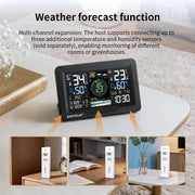 Load image into Gallery viewer, Professional Wi-Fi Wireless Weather Station with 7-in-1 Outdoor Weather Sensor, Large Full-Color LCD, 433MHz, 300ft Range, App
