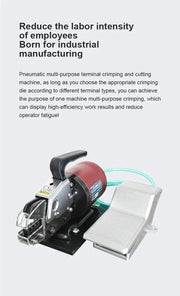 Charger l'image dans la visionneuse de galerie, Zten Pneumatic Terminal Crimping Machine Tool 1.3T Terminal Crimper Pliers Tool with Crimping Die For Optional With Foot Touch
