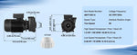 Amocart 2 Speed SPA Pump 48/56-Frame AC110-120V SPA Pump 1.5HP/3HP/4HP High Speed 2'' Port 90° Rotational Interface for Hot Tub